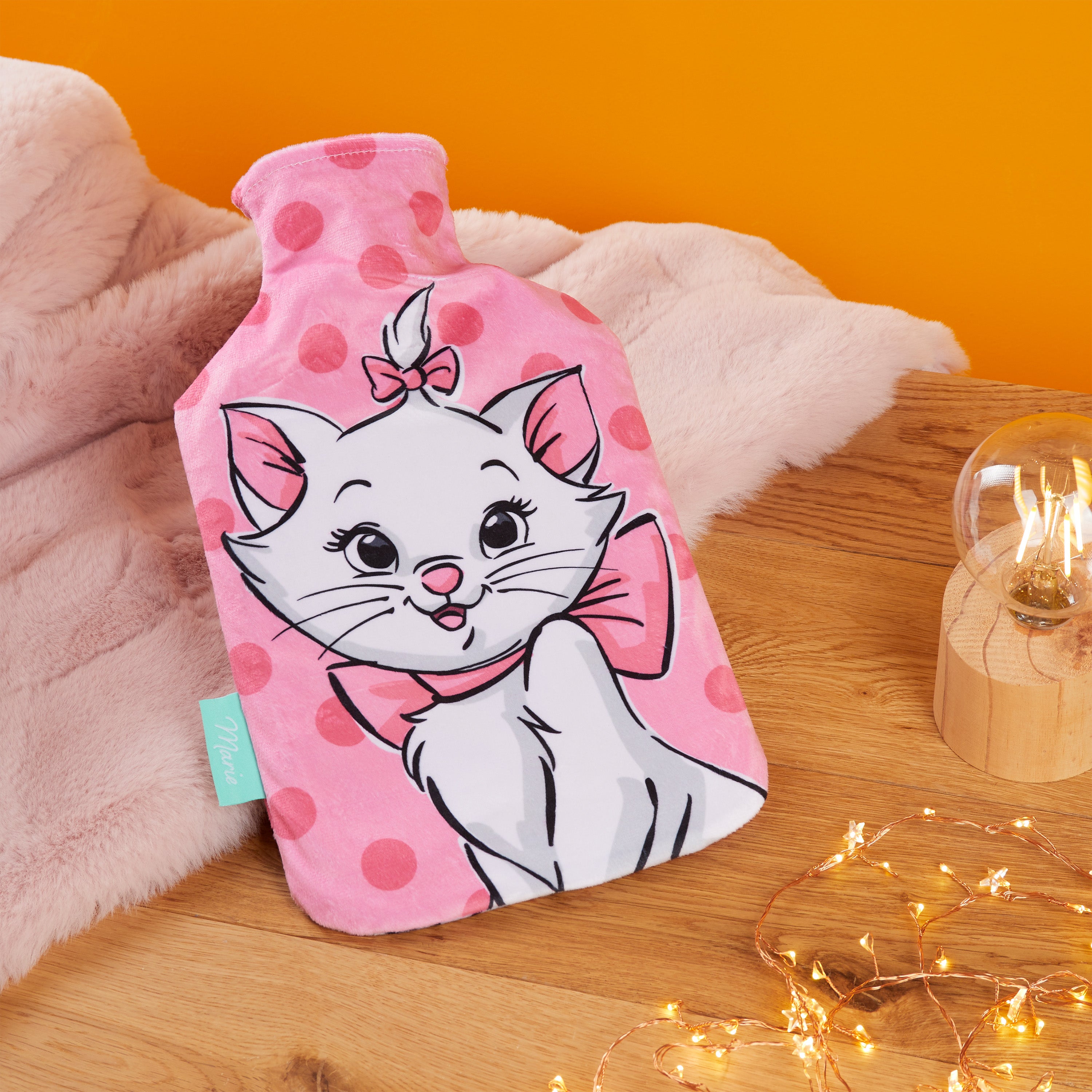 Disney Hot Water Bottle with Fleece Cover - Pink Marie - Get Trend