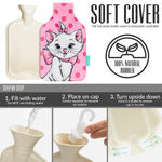 Disney Hot Water Bottle with Fleece Cover - Pink Marie - Get Trend