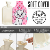 Disney Hot Water Bottle with Fleece Cover - Pink Marie - Get Trend