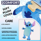 Disney Stitch Hot Water Bottle, Hot Water Bag with Soft Cover Hand Feet Warmer for Period Pain Neck Shoulder Muscle Joint Pain Relief, Stitch Gifts (Stitch 3D_750 ML)