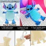 Disney Stitch Hot Water Bottle, Hot Water Bag with Soft Cover Hand Feet Warmer for Period Pain Neck Shoulder Muscle Joint Pain Relief, Stitch Gifts (Stitch 3D_750 ML)