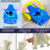 Disney Stitch Hot Water Bottle with Soft Cover - 1.8L Capacity - Stitch Gifts (Blue Plush Ears)