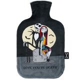 Disney The Nightmare Before Christmas Hot Water Bottle & Cover - 1.8L Capacity (Black Fleece)