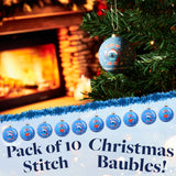 Disney Stitch Tree Baubles Christmas Decorations Pack of 10 Festive Hanging Ornament Balls Xmas Gifts