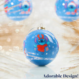 Disney Stitch Tree Baubles Christmas Decorations Pack of 10 Festive Hanging Ornament Balls Xmas Gifts