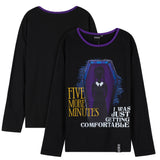 Wednesday Girls Pyjamas - Long Sleeve & Bottoms PJs - Black/Skull - Get Trend