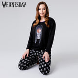 Wednesday Ladies Pyjamas Set - Black/Wednesday - Get Trend