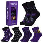 Wednesday Girls Socks - 5 Pack of Ankle Socks - Get Trend