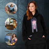 Wednesday Blanket Hoodie for Women and Teenagers - Black - Get Trend