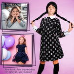 Wednesday Girls Dress with Long Sleeves - Get Trend