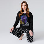 Wednesday Ladies Pyjamas Set - Black/Skull - Get Trend