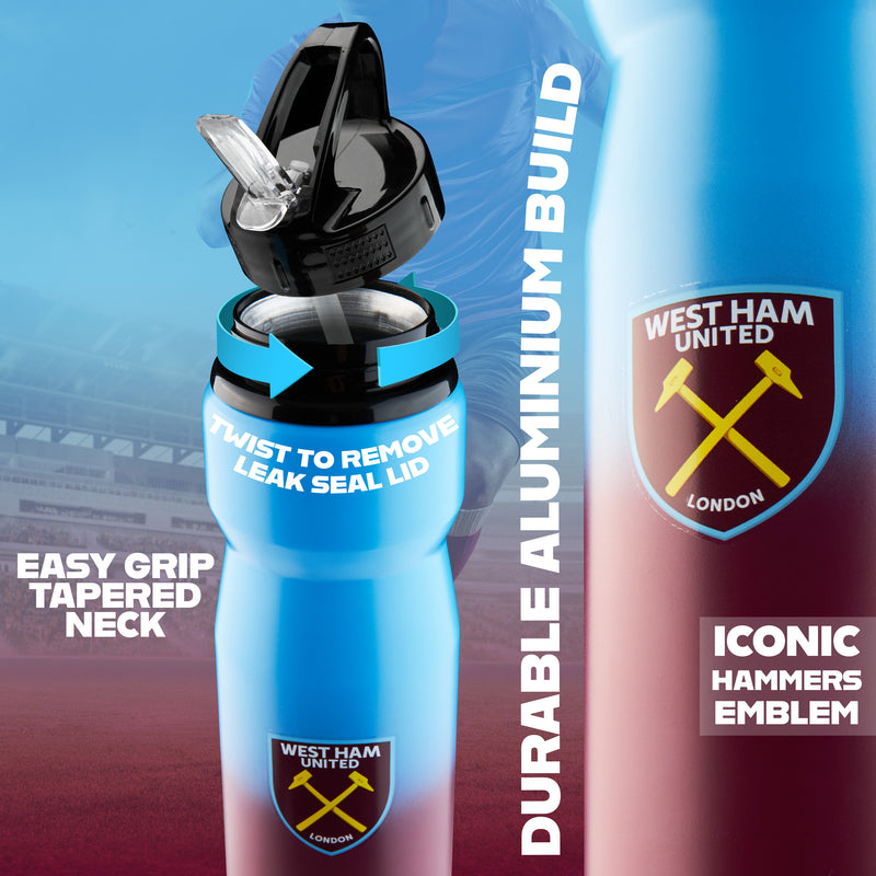 West Ham United F.C. Water Bottle with Straw - Get Trend