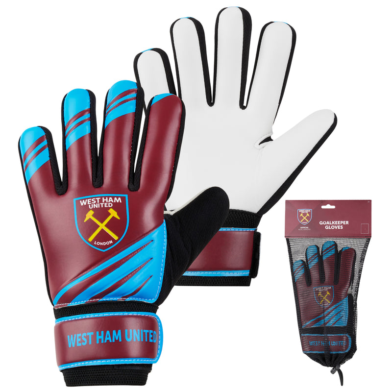 West Ham United F.C. Goalkeeper Gloves for Kids - Size 5 - Get Trend