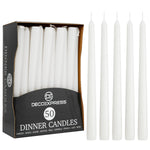 DECO EXPRESS Candles Set, Pack of 50 Classic Tapered Dinner Candles  (White, 50 Pack) - Get Trend