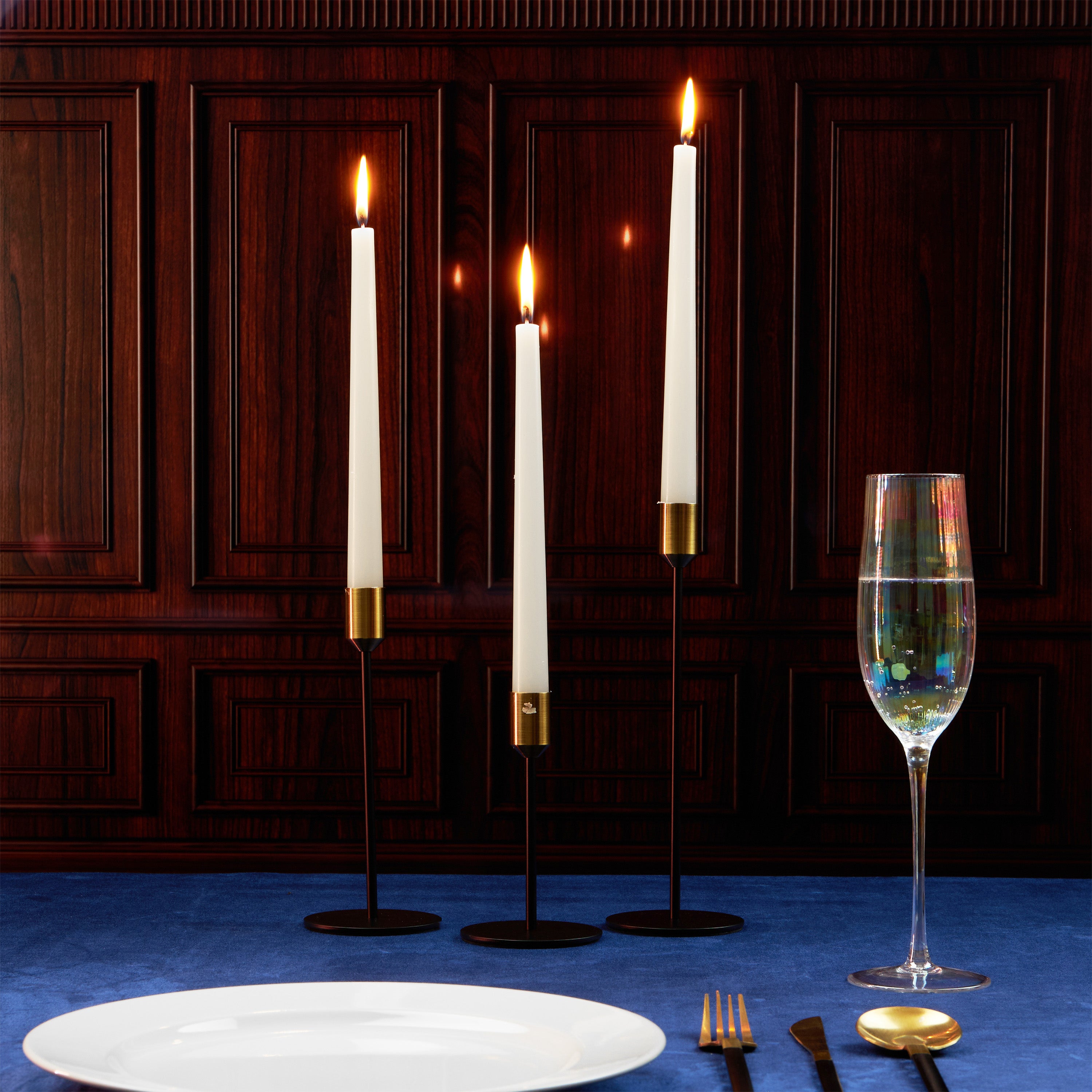 DECO EXPRESS Candles Set, Pack of 50 Classic Tapered Dinner Candles  (White, 50 Pack) - Get Trend