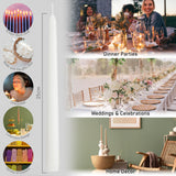 DECO EXPRESS Candles Set, Pack of 50 Classic Tapered Dinner Candles  (White, 50 Pack) - Get Trend