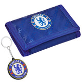 Chelsea F.C. Sports Fan Trifold Wallet Accessories Set with Card Slots & Coin Pocket