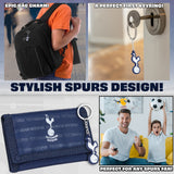 Tottenham Hotspur F.C. Sports Fan Trifold Wallet Accessories Set with Card Slots & Coin Pocket Supporters' Gear Football Gifts for Boys