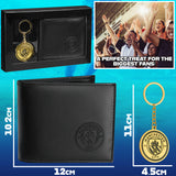 Manchester City F.C. Sports Fan Wallet Accessories Set with Card Slots & Coin Pocket