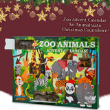 KreativeKraft Advent Calendar 2025 for Kids Toys Christmas Countdown Calendar Collectable Zoo Animals or Dinosaur Toys Figurines (Zoo Animals)