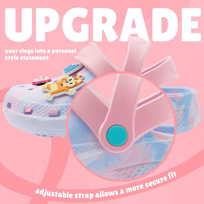 Bluey Clogs for Kids Toddlers Fun Garden Shoes Slip On with Shoe Charms - Get Trend