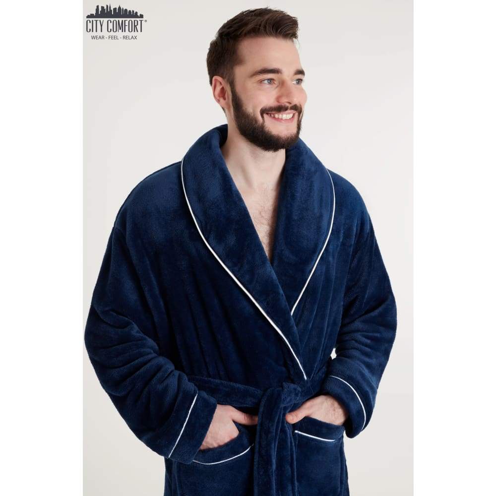 Citycomfort Luxury Super Soft Men Dressing Gown Mens Bathrobe Dressing Gown Citycomfort £22.49