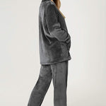 CityComfort Womens Pyjamas, Warm Fleece Hooded Pyjamas for Women Sets