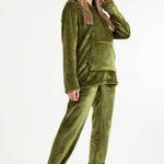 CityComfort Womens Pyjamas, Warm Fleece Hooded Pyjamas for Women Sets