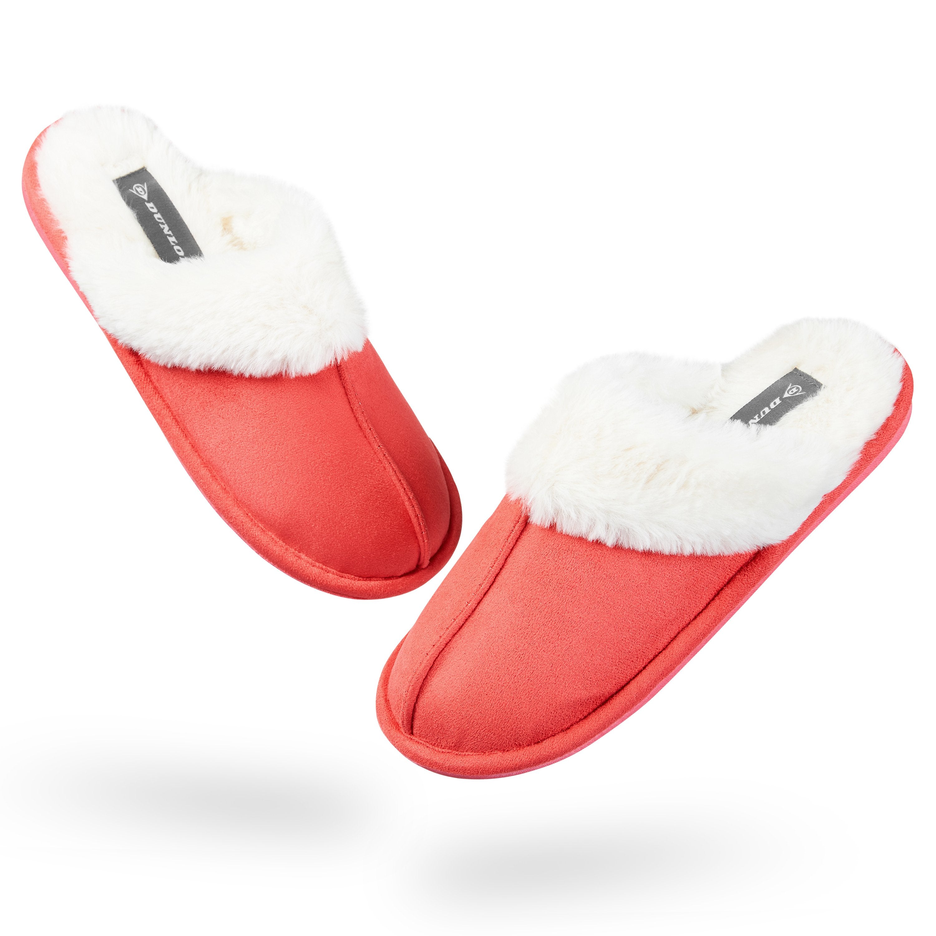 Dunlop Womens Slippers, Memory Foam Fluffy Slip On House Shoes - Get Trend
