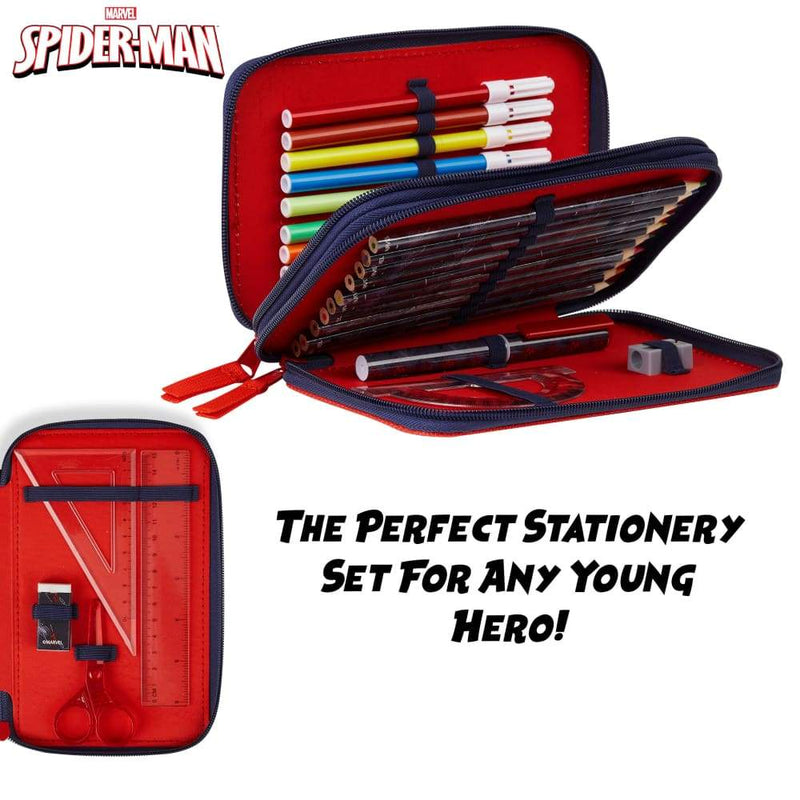 Marvel Spiderman Large Filled Pencil Case with Spiderman Stationary Supplies for Boys Pencil Case Spiderman £12.49