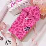 Barbie Girls Jacket - Hot Pink Hooded Fleece Jackets for Girls - Get Trend