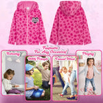 Barbie Girls Jacket - Hot Pink Hooded Fleece Jackets for Girls - Get Trend
