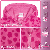 Barbie Girls Jacket - Hot Pink Hooded Fleece Jackets for Girls - Get Trend