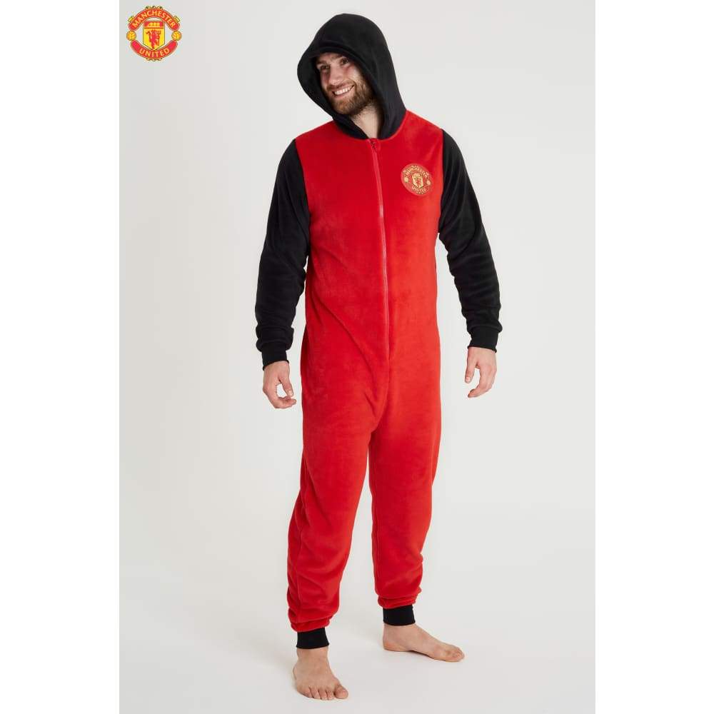 Manchester United F.c. Mens Pyjamas Fleece Mens Onesies Football Gifts for Men Onesie Manchester United F.c. £28.49