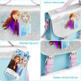 Disney Frozen Handbag Glitter Satchel Bag with Anna and Elsa for Girls Shoulder Bag Frozen £16.49