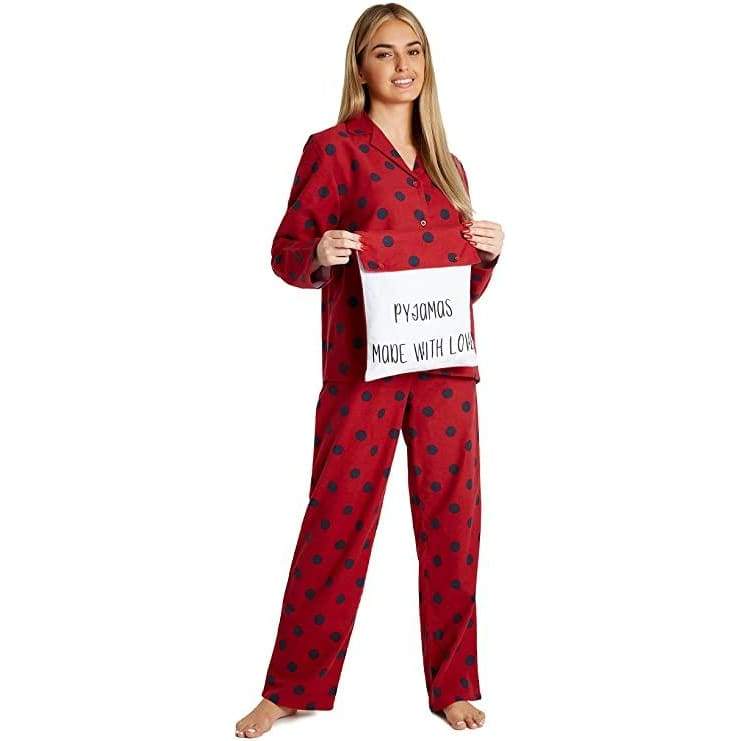Citycomfort Ladies Pyjamas Button up Pjs for Women Brushed Cotton Pyjama Set Pyjamas Citycomfort £20.49