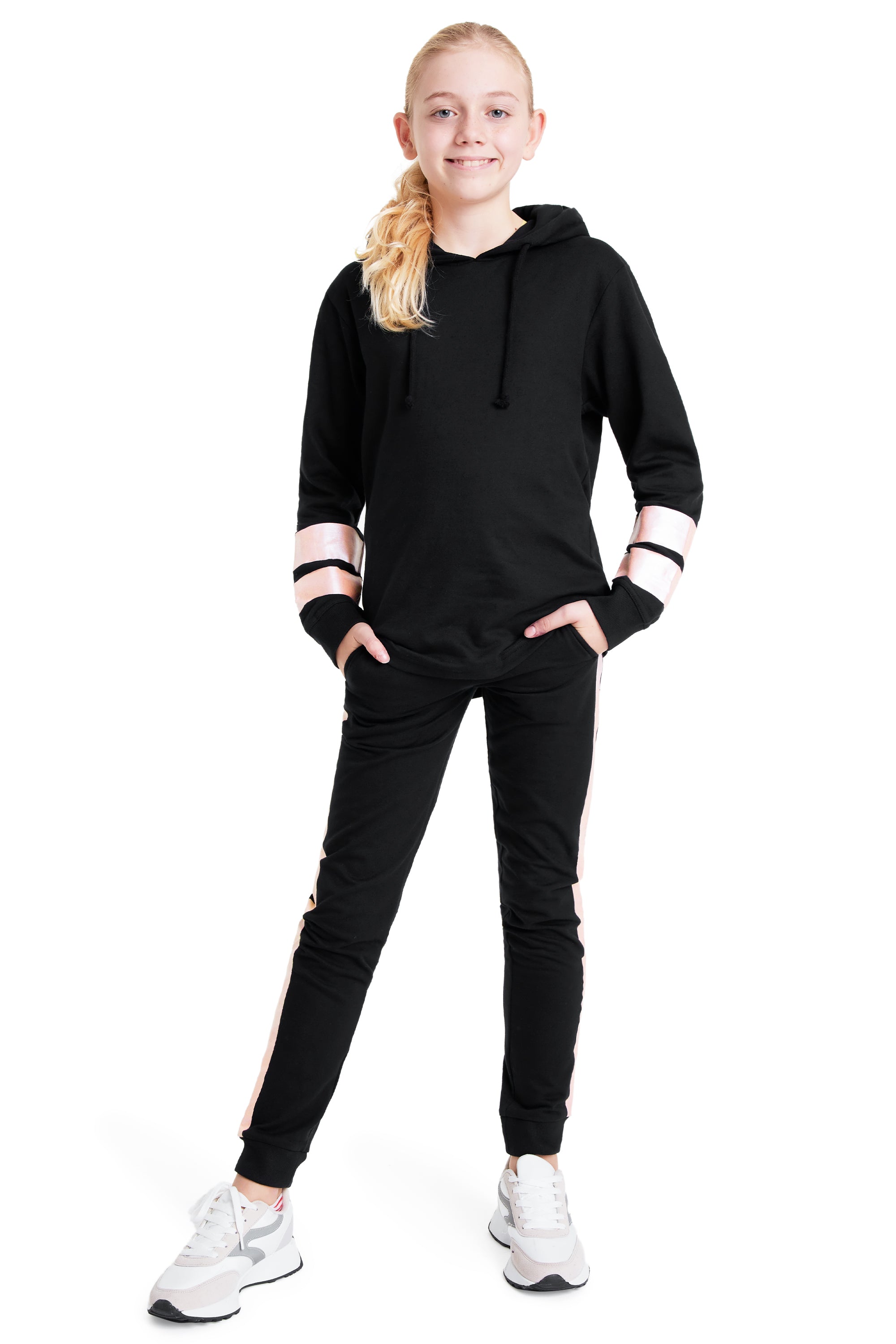 CityComfort Girls Tracksuit Set - Holographic Tracksuit for Girls - Get Trend