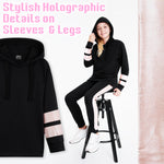 CityComfort Girls Tracksuit Set - Holographic Tracksuit for Girls - Get Trend