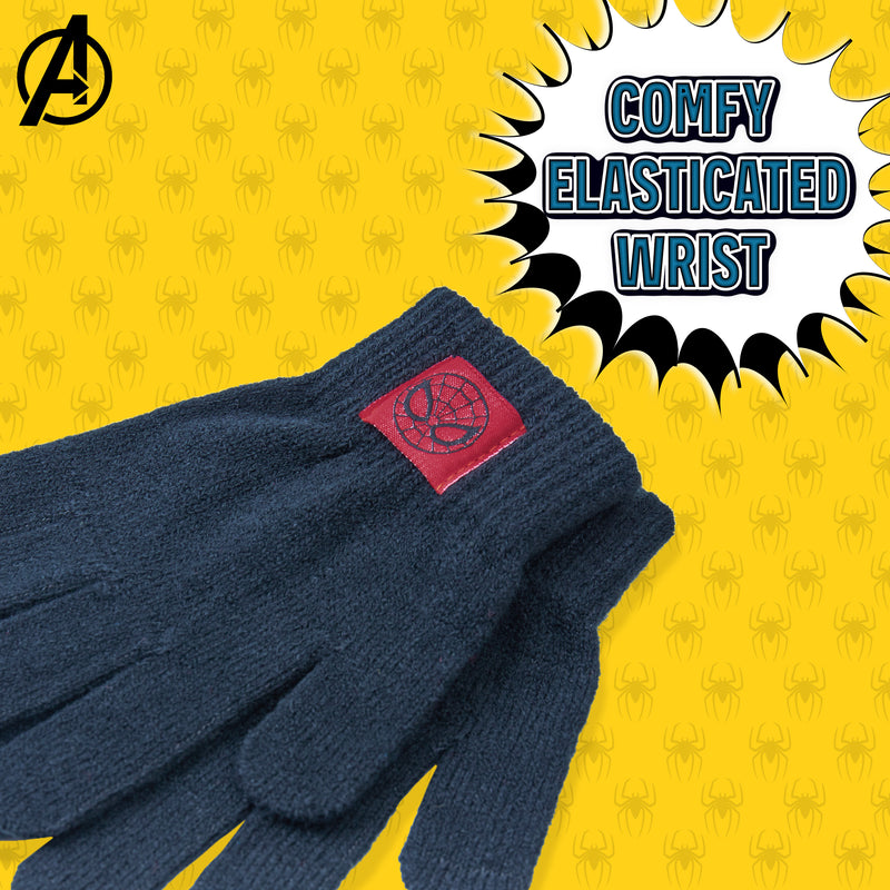 Marvel Beanie Hat Scarf and Gloves Set Kids, Avengers, Spiderman Gifts for Boys