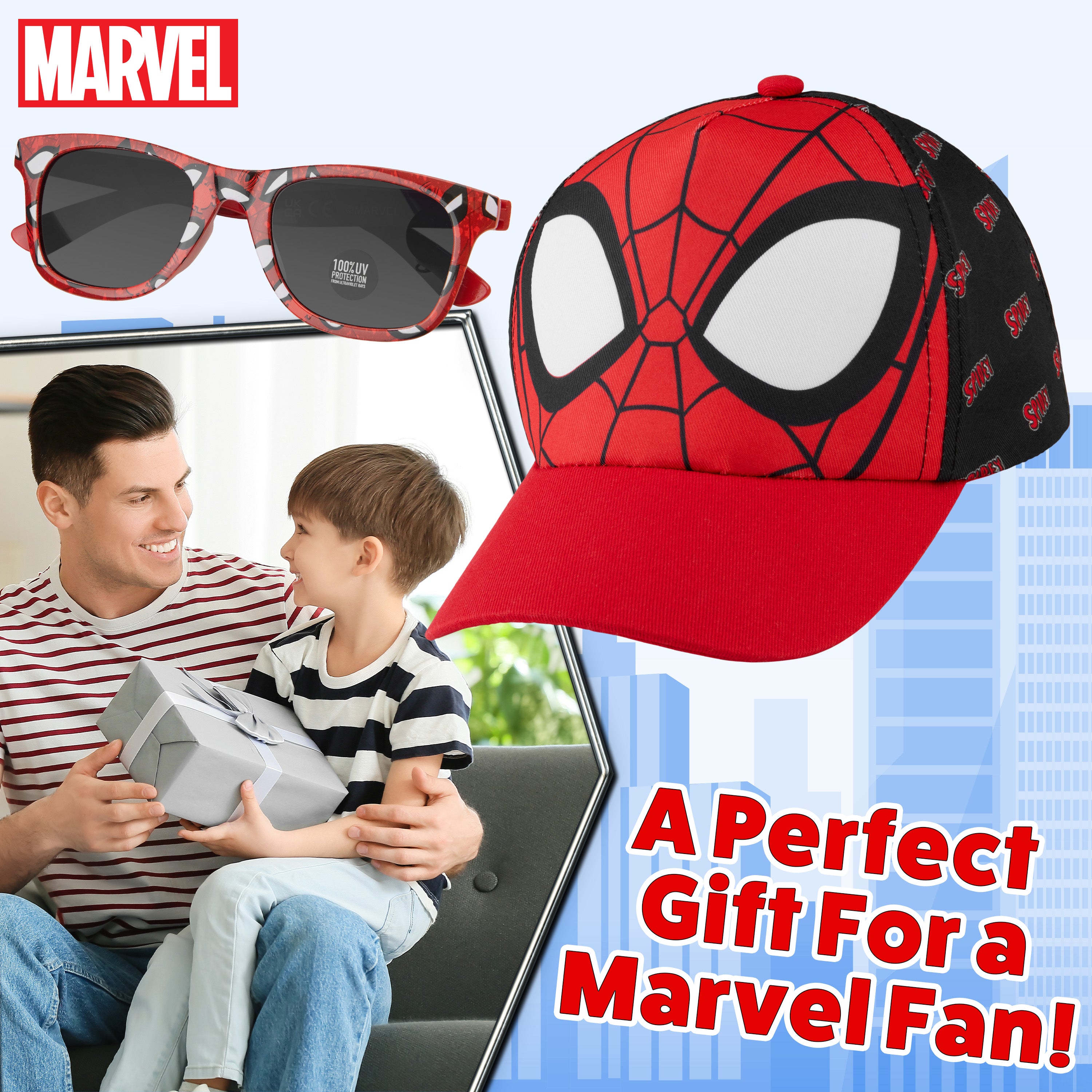 Marvel Baseball Cap and Kids Sunglasses for Boys - Spiderman - Get Trend
