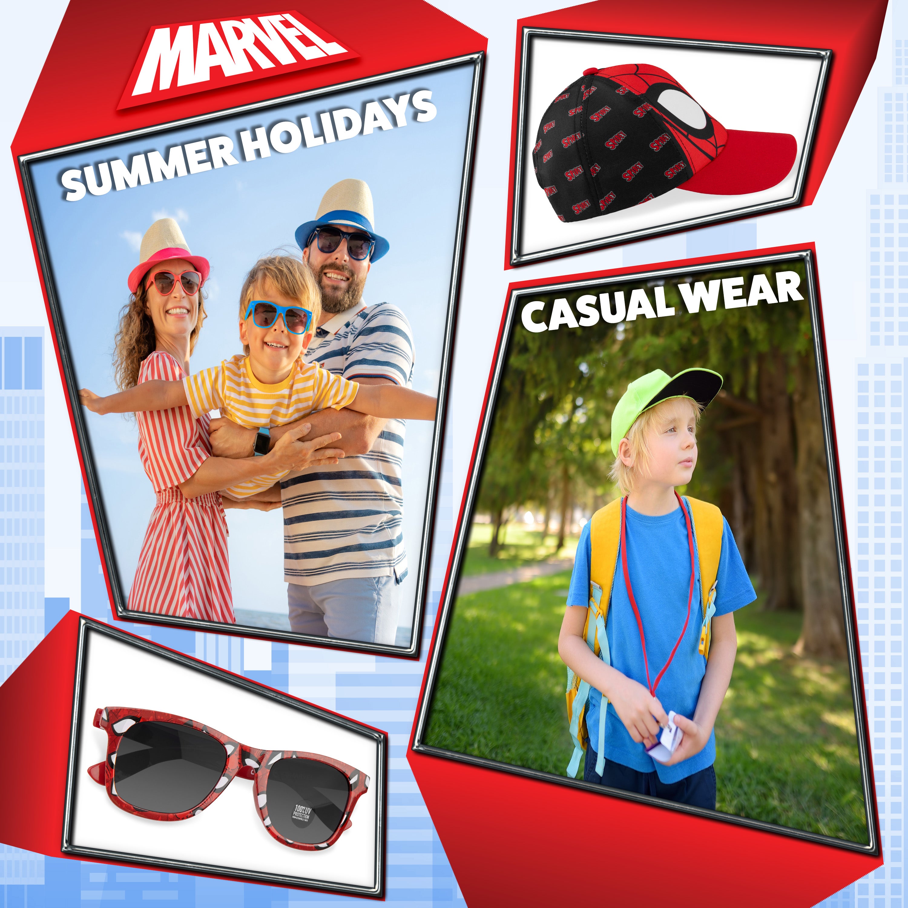 Marvel Baseball Cap and Kids Sunglasses for Boys - Spiderman - Get Trend