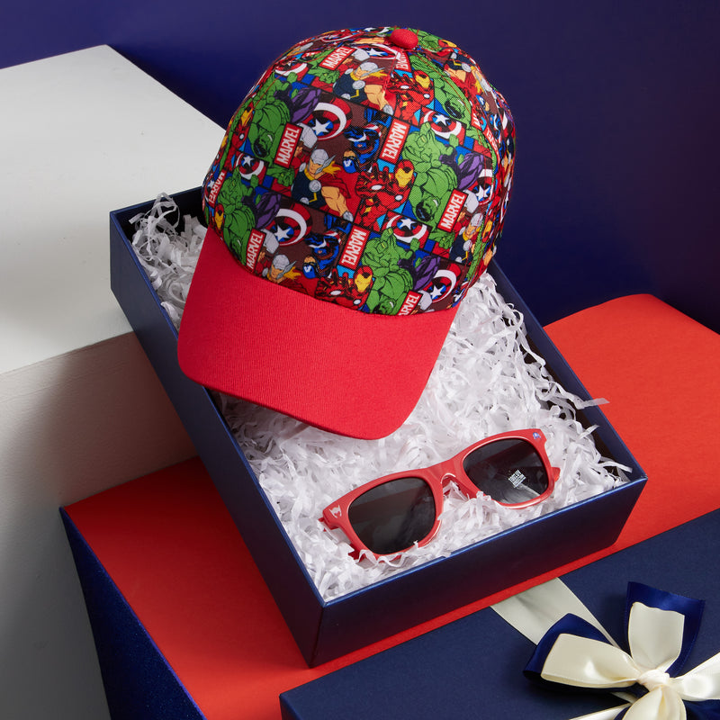 Marvel Baseball Cap and Kids Sunglasses for Boys - 100% UV Protection