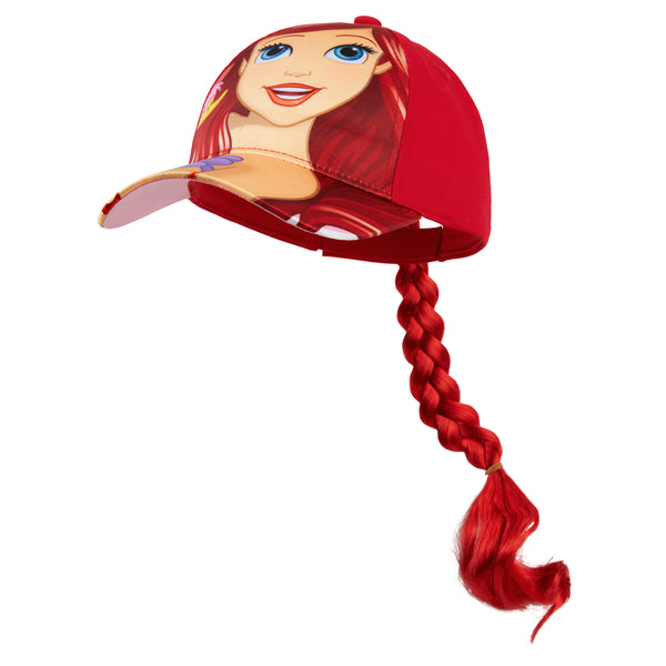 Disney Baseball Cap for Girls with Removable Plait - The Little Mermaid