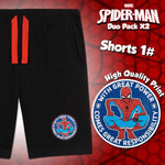Marvel Spiderman Boys Shorts Set of 2 Superhero Cotton Shorts for Kids & Teens Shorts Marvel £10.49