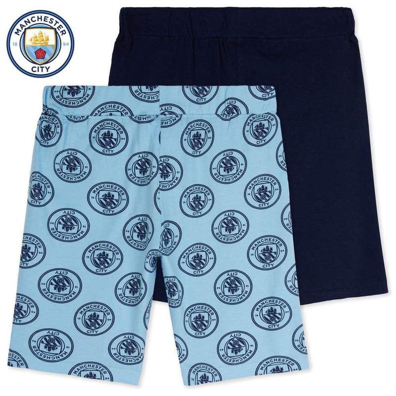 Manchester City F.c. Boys Shorts 2-pack Pe Shorts Football Gifts Kids Clothes Shorts Manchester City F.c. £10.49