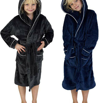 CityComfort Fleece Dressing Gown Kids Towelling Robe Bathrobe Plush Soft - Get Trend