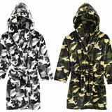 CityComfort Dressing Gown,Camo Fleece Robes with Hoodie and Pockets,for Kids - Get Trend