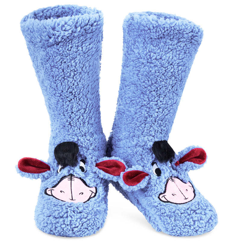 Disney Slipper Socks for Women Winter Fluffy Socks Warm - Eeyore - Get Trend