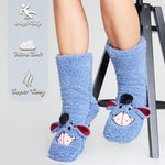 Disney Slipper Socks for Women Winter Fluffy Socks Warm - Eeyore - Get Trend