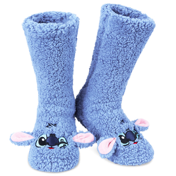 Disney Stitch Slipper Socks for Women Winter Fluffy Socks Warm